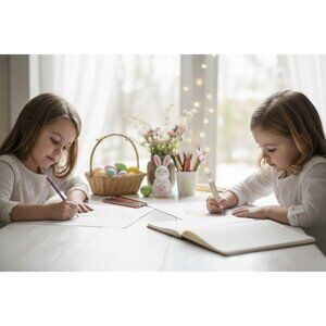 Beaded Bunny Pen With Rhinestone Handle And Pastel Charms - Perfect For Gifts Or